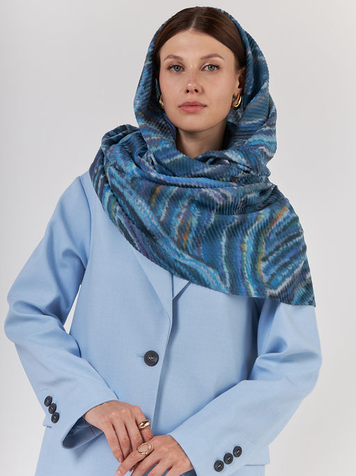 Большой, мягкий, тонкий и очень нежный двусторонний палантин с рисунком - Tantino фото 6