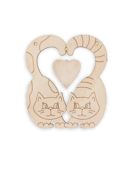 Заготовка для декорирования Mr. Carving ВД-562 Подвеска фанера 9 х 7.5 х 0.4 см Еноты под зонтом (9х7.5см) фото 2