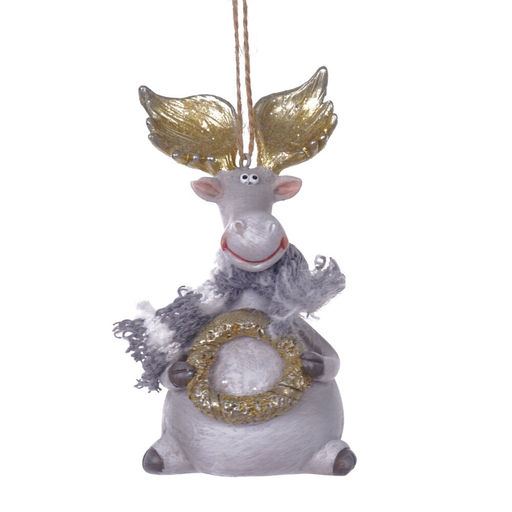 Фигурка декоративная подвесная "Олень", L5,5 W4,5 H10,5 см, 2в.