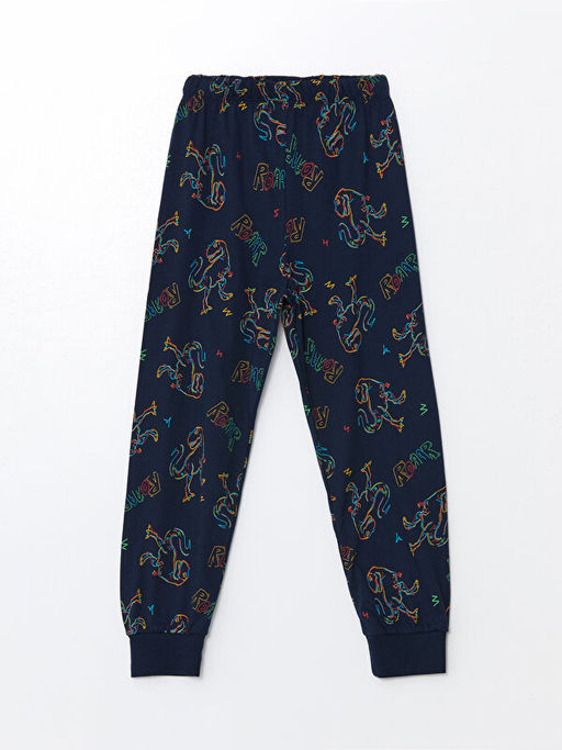 Bisiklet Yaka Bask?l? Uzun Kollu Erkek ?ocuk Pijama Tak?m? - Waikiki фото 3