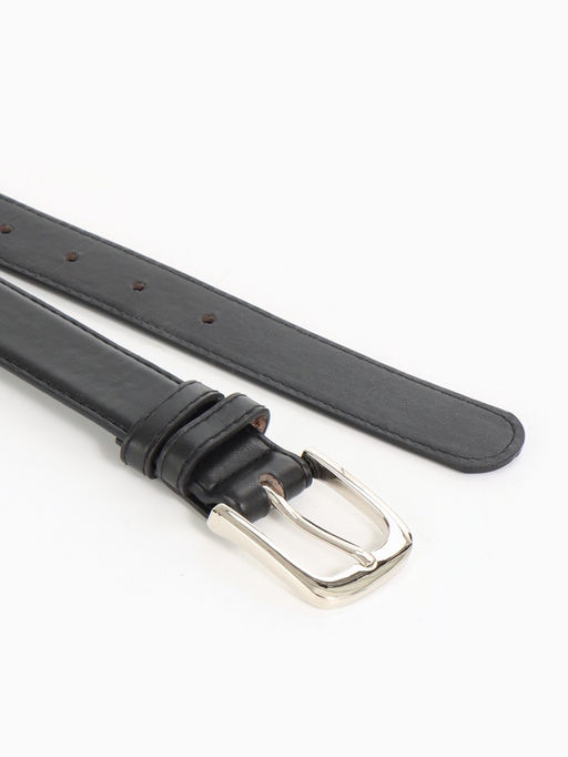 Ремень женский, 110×2.8 см, пряжка металл, серебристая, чёрный