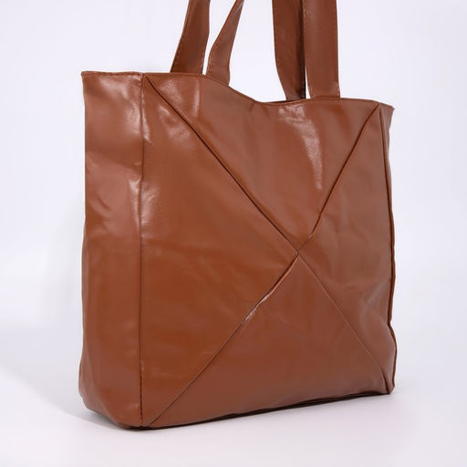 Сумка-шопер на магните, цвет коричневый - Simaland фото 3