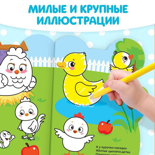 Раскраска с наклейками «Мышонок и весёлые друзья», 12 стр.