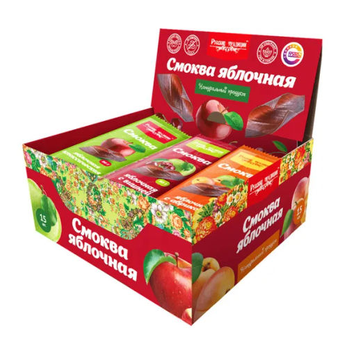 Смоква Ассорти (яблоко,вишня,абрикос)
без сахара 600 г (телевизор)