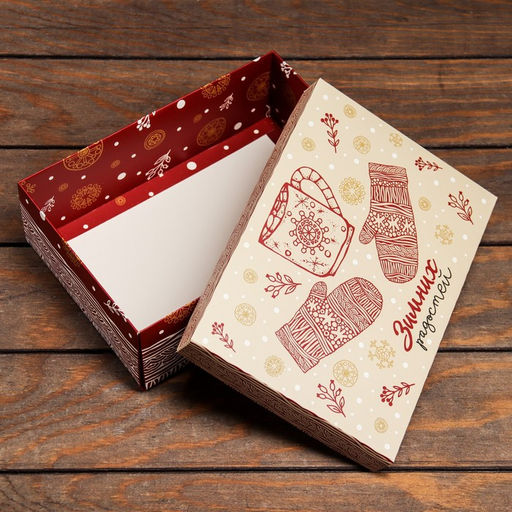 Цена за 5 шт. Коробка складная, крышка-дно Зимних радостей 24 х 17 х 8 см - UPAK LAND фото 4