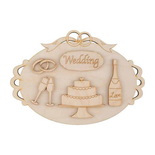 Заготовка для декорирования Mr. Carving ВД-174 Панно Свадьба фанера 20 х 14 х 0.4 см СК/Распродажа