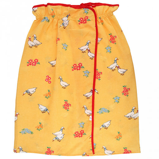 Парео для бани и сауны "Гуси" 148х85см, вафельное полотно, хлопок 100%, плотность 245г/м2, упаковка п/э классическая 28х41см, "Домашняя мода" (Россия)