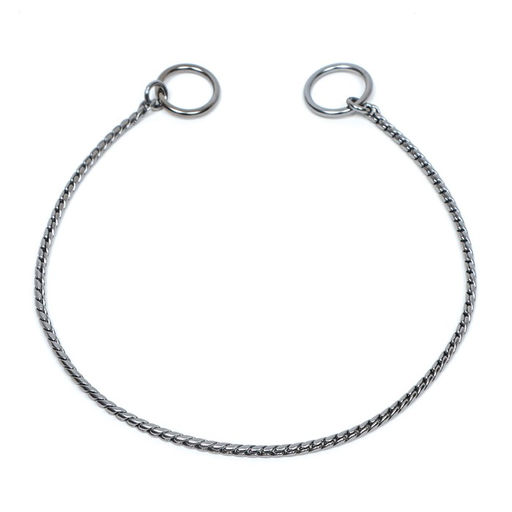 Ошейник - удавка Кобра, 40 см, толщина цепочки 3 мм, черный - Пижон фото 2