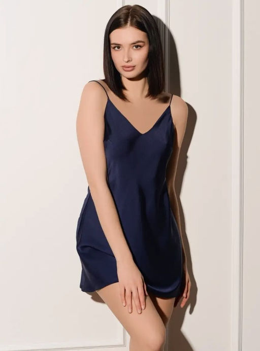 K11242 Костюм домашний: сорочка и халат ТМ_СИНИЙ