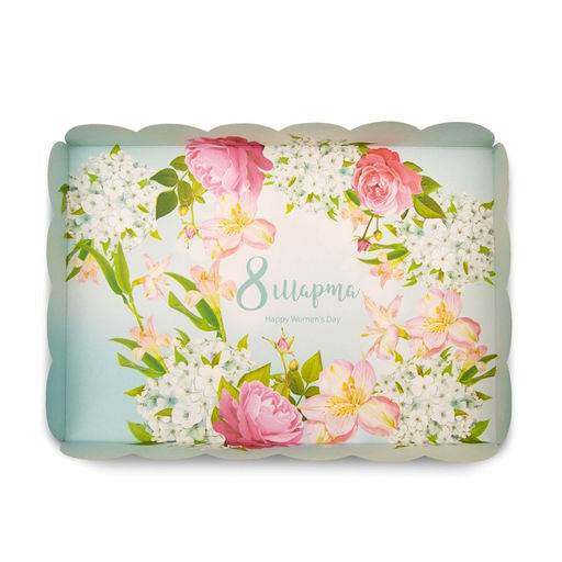 Цена за 5 шт. Коробка для печенья С 8 Марта, 22?15?3 см