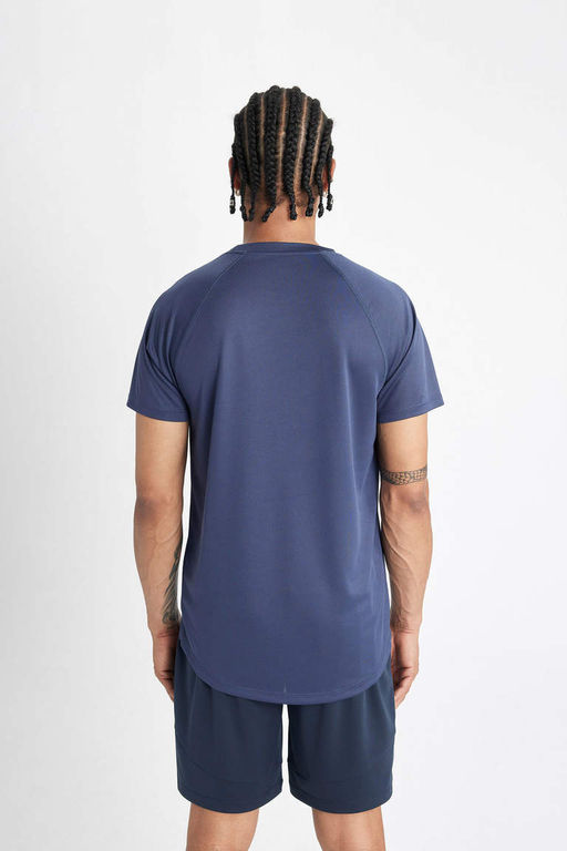 DeFactoFit Облегающая футболка с круглым вырезом и принтом в стиле спортсмен с короткими рукавами  фото 6