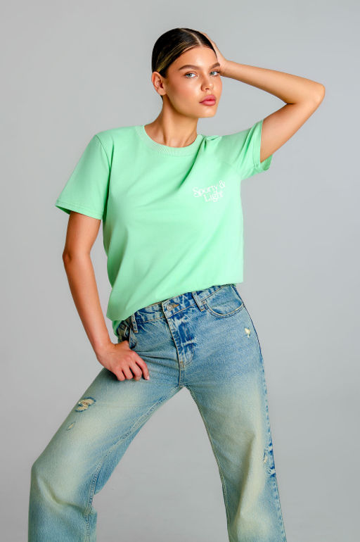 Арт. 3174 Футболка женская 44-52 (5 шт) Цвет:салатовый - Калинка фото 7