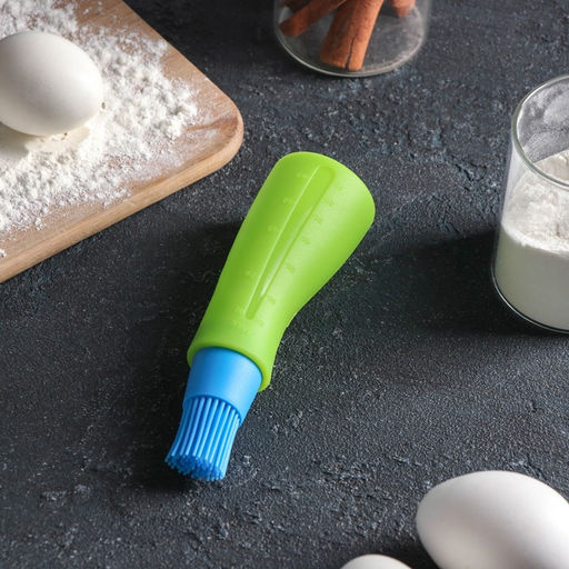 Кисть с резервуаром для масла Доляна Самуи?, силикон, 13?4,5?4,5 см, цвет МИКС