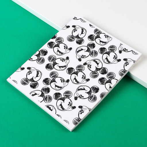 Цена за 7 шт. Тетрадь в клетку 48 л., картонная обложка, блок №2, белизна 75% (серые листы), Микки Маус