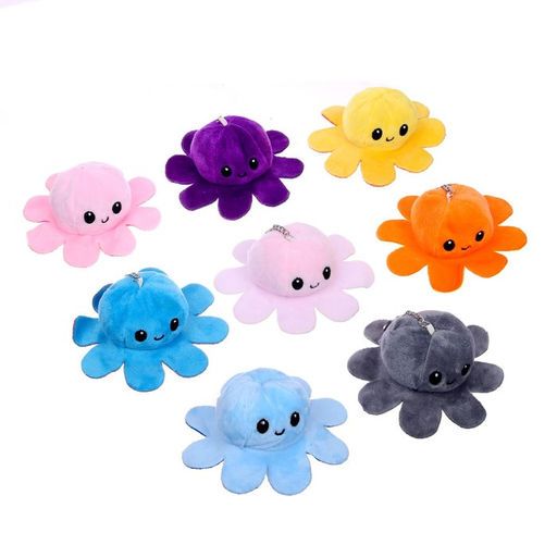 Мягкая игрушка-трансформер «Осьминог-перевёртыш», 12 см, на брелоке, МИКС