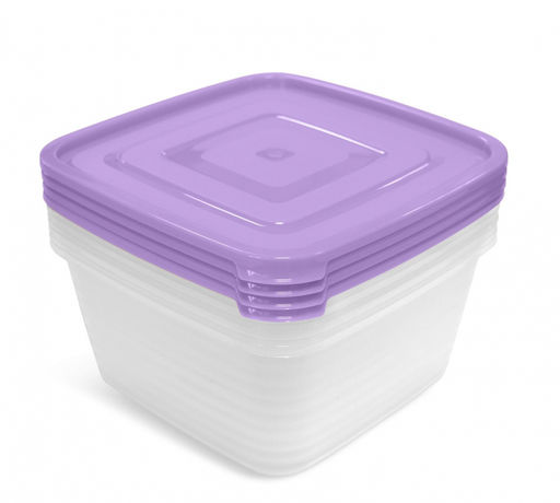 Набор контейнеров для прод."Унико" квадр. 1,4 л 4шт. (СВЧ) арт.С218