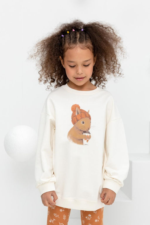 КР 302186/молочный к411 джемпер для дев