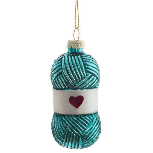 Украшение новогоднее "Моток ниток", L4 W4 H9,5 см, 3в.