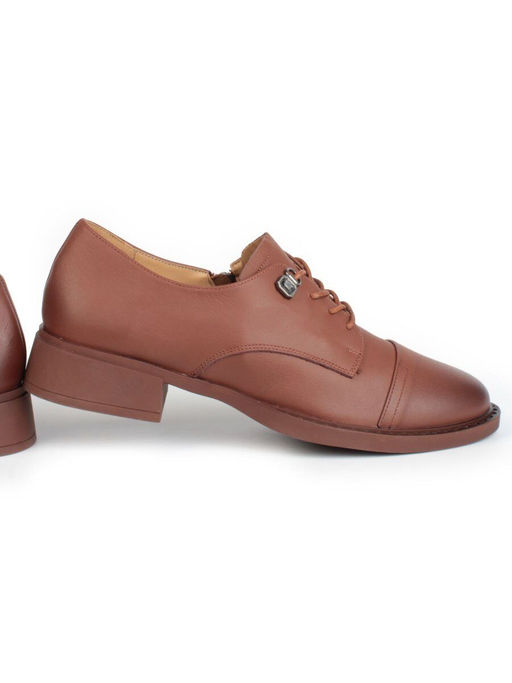 03-HP9954Z BROWN Полуботинки женские (натуральная кожа) - Фабричный китай фото 13