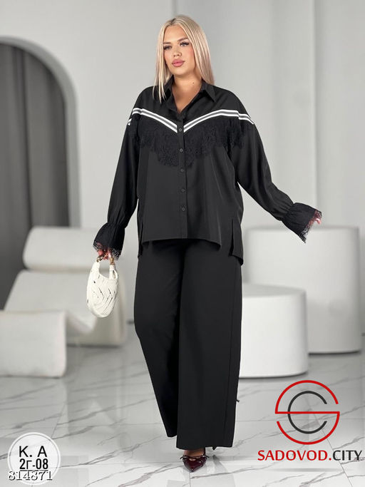 Рубашка женская с гипюром - Bruno фото 2