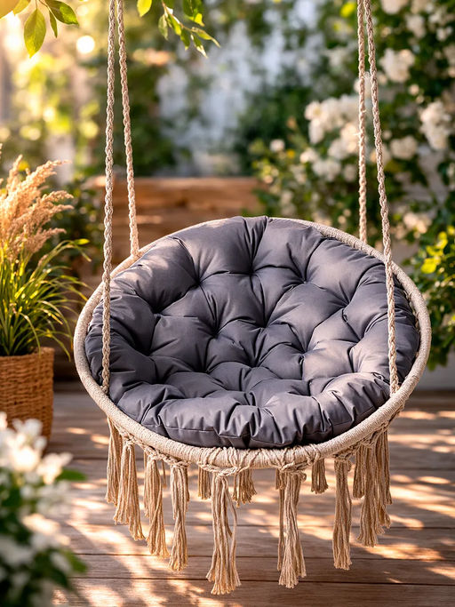 Подушка в подвесное кресло кокон и качели PO 80х80 см, оксфорд, круглая, Bio-Line