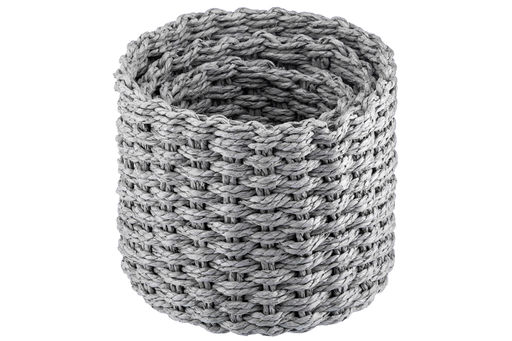 Набор 3 плетеных корзинок 18*18*15 см, серый - Elan gallery фото 3