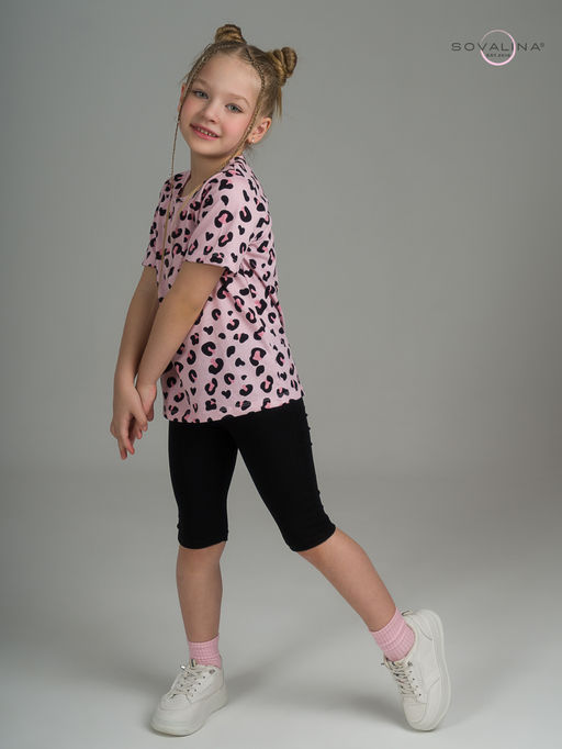 Костюм Актив нежный леопард-черный - Sovalina фото 23