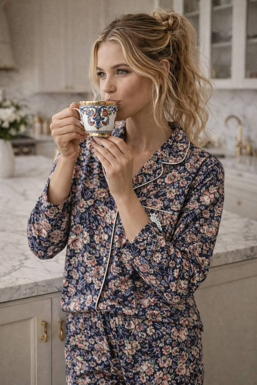 Женская пижама с брюками и рубашкой ТК-252.раз