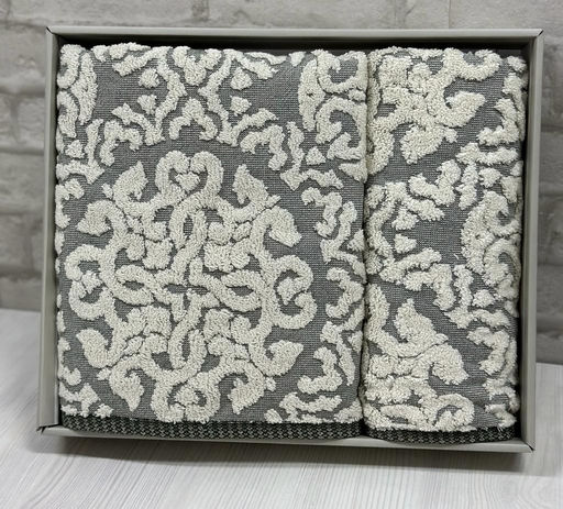 Набро полотенец EFOR из 2-х предметов (50*90.70*140) модель ALLADIN (серый) GRI