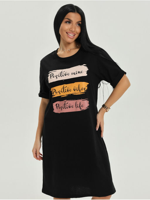 Туника Полоски черный - София фото 6