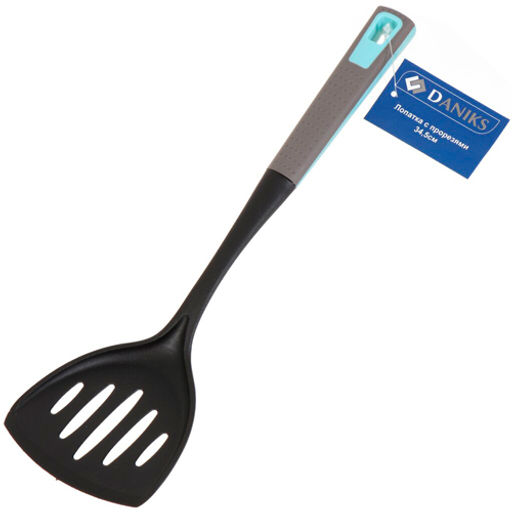 Лопатка нейлон, 34.5 см, с прорезями, навеска, Грей, Y4-4956 (396123) /DANIKS/  фото 2