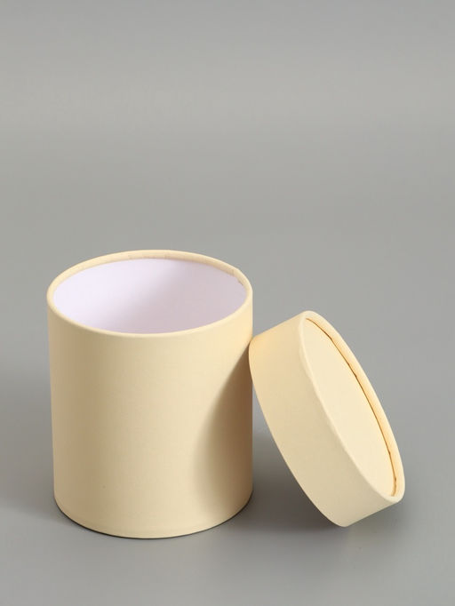 Коробка подарочная, завальцованная, "Кремовая", 12 х 12 см