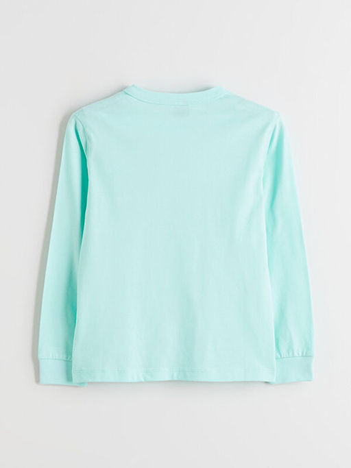 Bisiklet Yaka Bask?l? Erkek ?ocuk Ti??rt