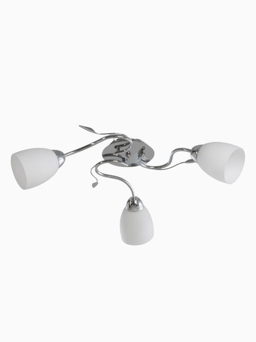 Люстра 11175/3CR, 3×60 Вт, E27, 58×58×22 см, белый/серебро