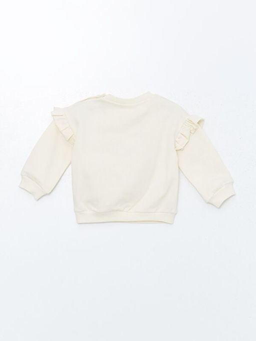 Bisiklet Yaka K?sa Kollu Minnie Mouse Bask?l? K?z Bebek Sweatshirt ve Tayt 2li Tak?m - Waikiki фото 3