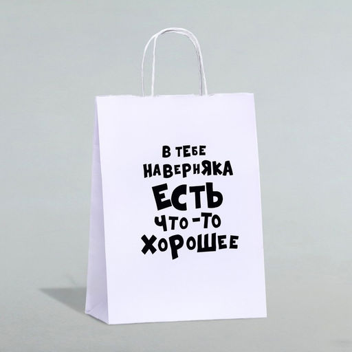 Цена за 2 шт. Пакет подарочный В тебе наверняка есть что-то хорошее, 24 х 14 х 32 см, 1 шт - UPAK LAND фото 3