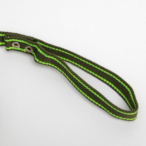 Поводок брезентовый, 2,7 м х 2,5 см, хаки/зелёный - Пижон фото 3