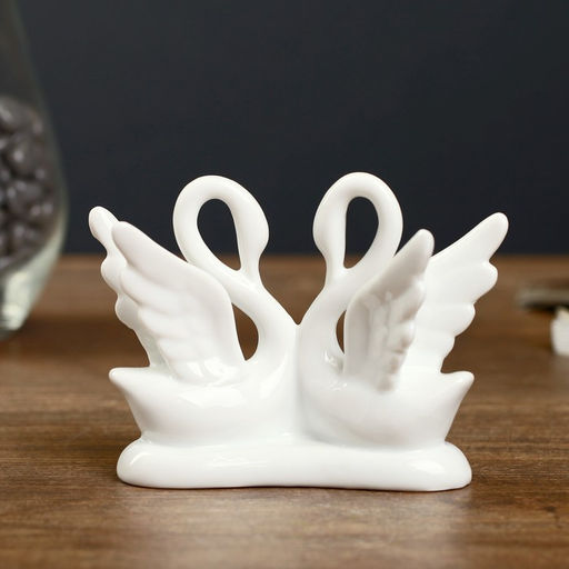 Фигурка под фарфор «2 лебедя изящество», стразы, 10×5×9 см