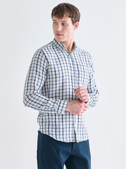 Regular Fit Uzun Kollu Ekose Arm?rl? Erkek G?mlek