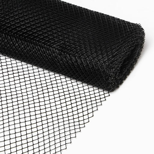 Сетка садовая, 1×20 м, ячейка ромб 15×15 мм, пластиковая, чёрная, Greengo, в рулоне