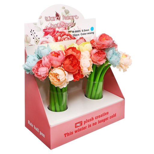 Цена за 32 шт. Ручка - прикол гелевая Пионовидная роза, МИКС - Simaland фото 8