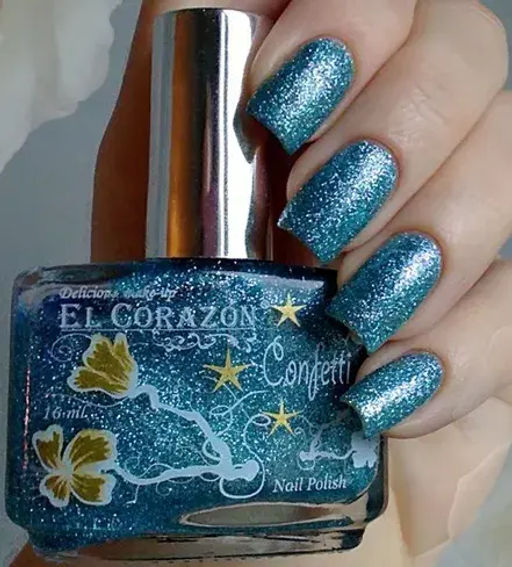 El Corazon Лак Confetti 504a голубой