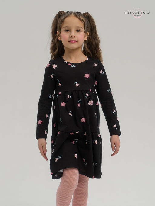 Платье Тиана тюльпаны на черном - Sovalina фото 27