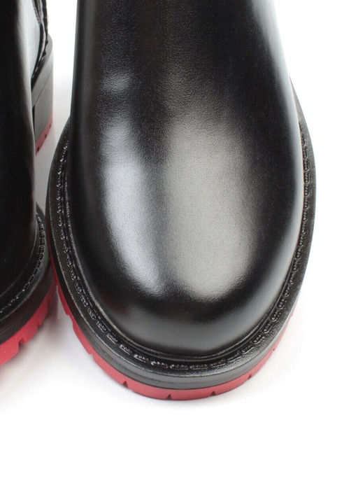 01-CA169-21B100M BLACK Ботинки демисезонные женские (натуральная кожа, байка)