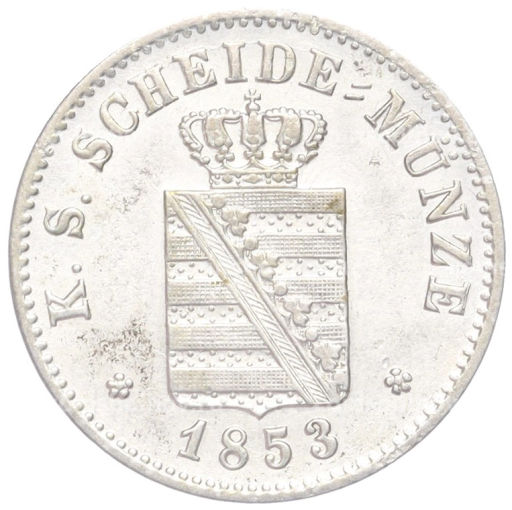 2 гроша 1853 года F Саксония