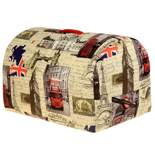 Домик-тоннель с ручкой, 58 х 36 х 36 см, мебельная ткань, микс расцветок - Пижон фото 4