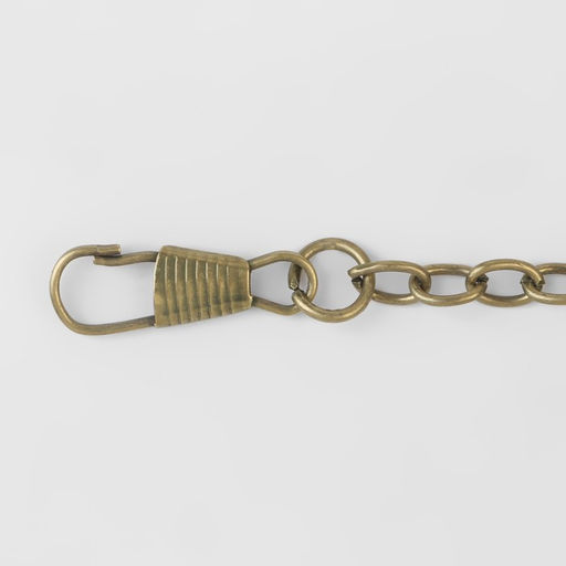 Цена за 2 шт. Цепочка для сумки, с карабинами, железная, 5×7 мм, 120 см, цвет бронзовый