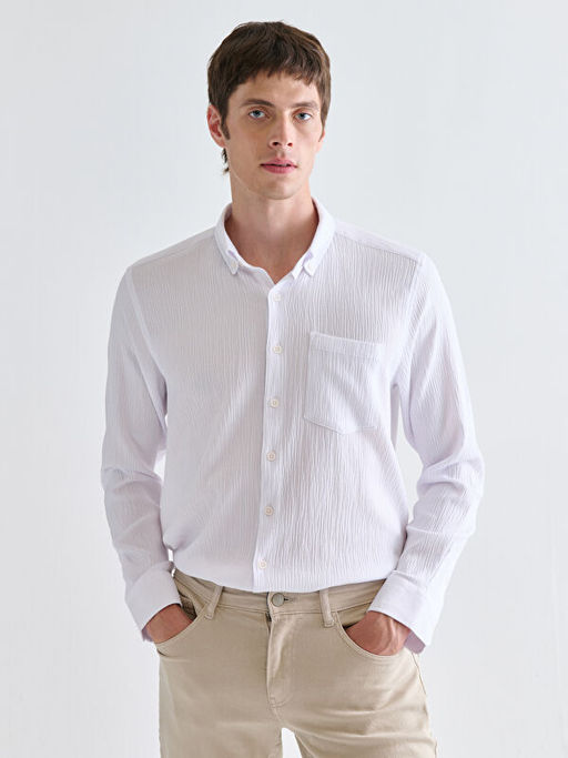 Regular Fit Uzun Kollu Arm?rl? Erkek G?mlek