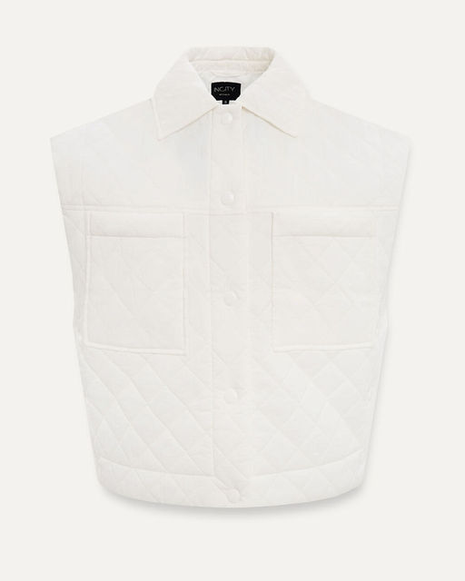 Белый стеганый жилет - Incity фото 6