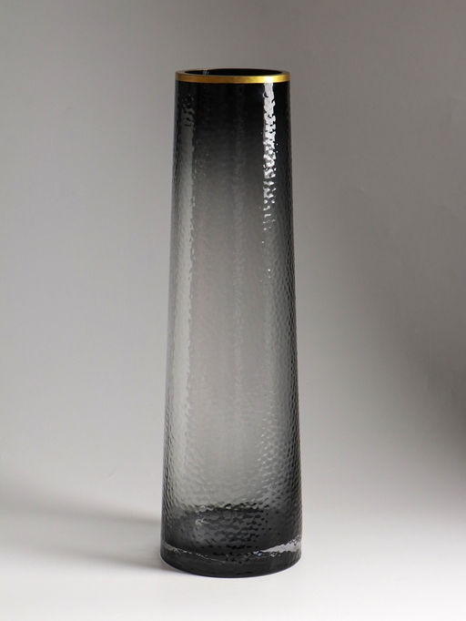 Ваза напольная «Линней», 50×15 см, стекло, серая